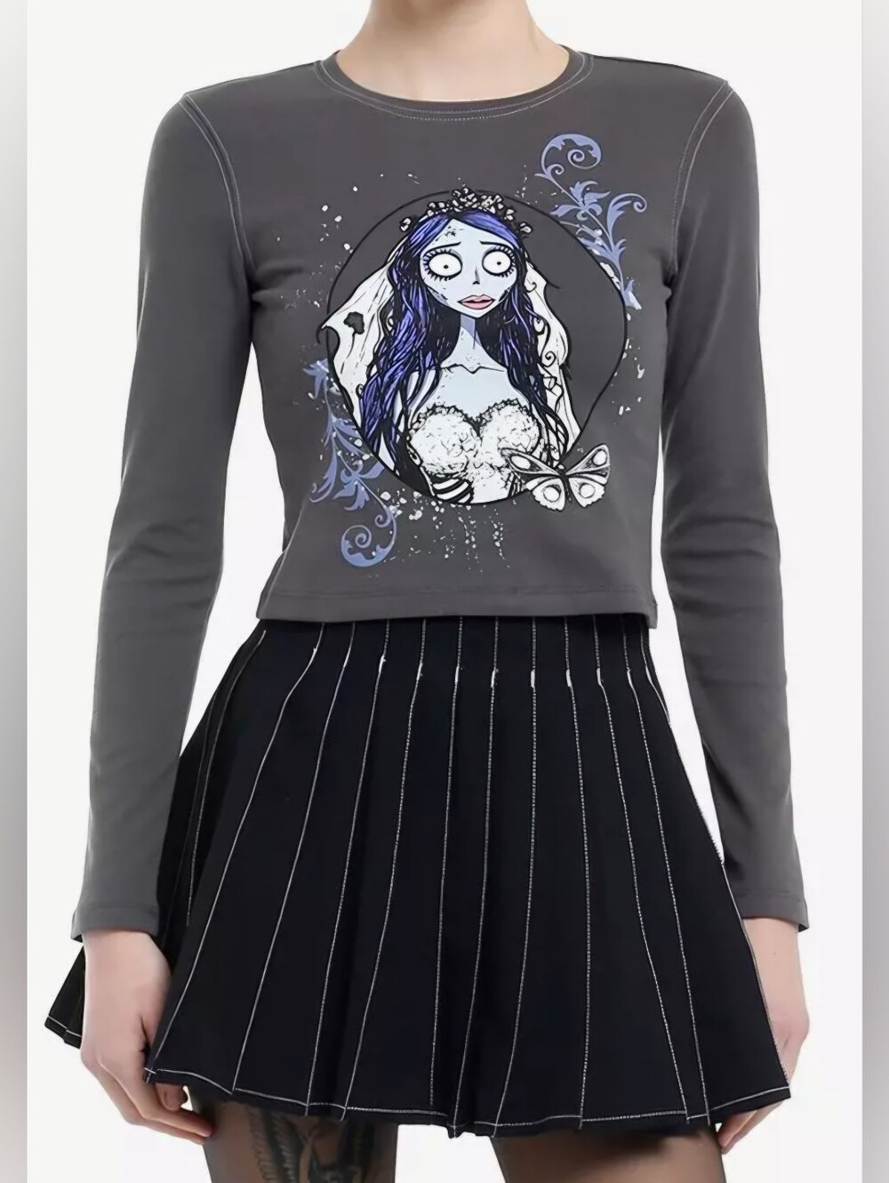 Corpse Bride Emily Portrait Long-Sleeve T-Shirt Jr Girls